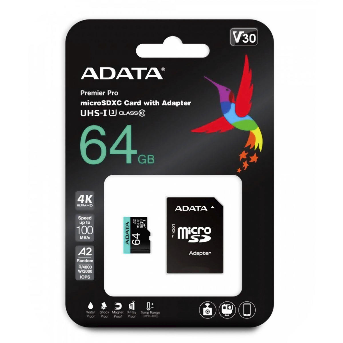 MEMORIA ADATA MICRO SD 64GB AUSDX64GUI3V30S