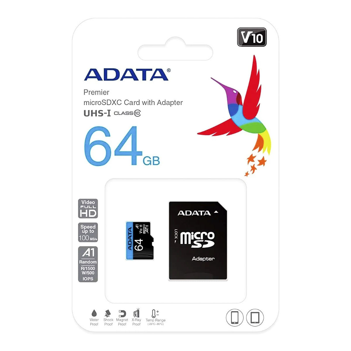 MEMORIA ADATA MICRO SD 64GB AUSDX64GUICL10A