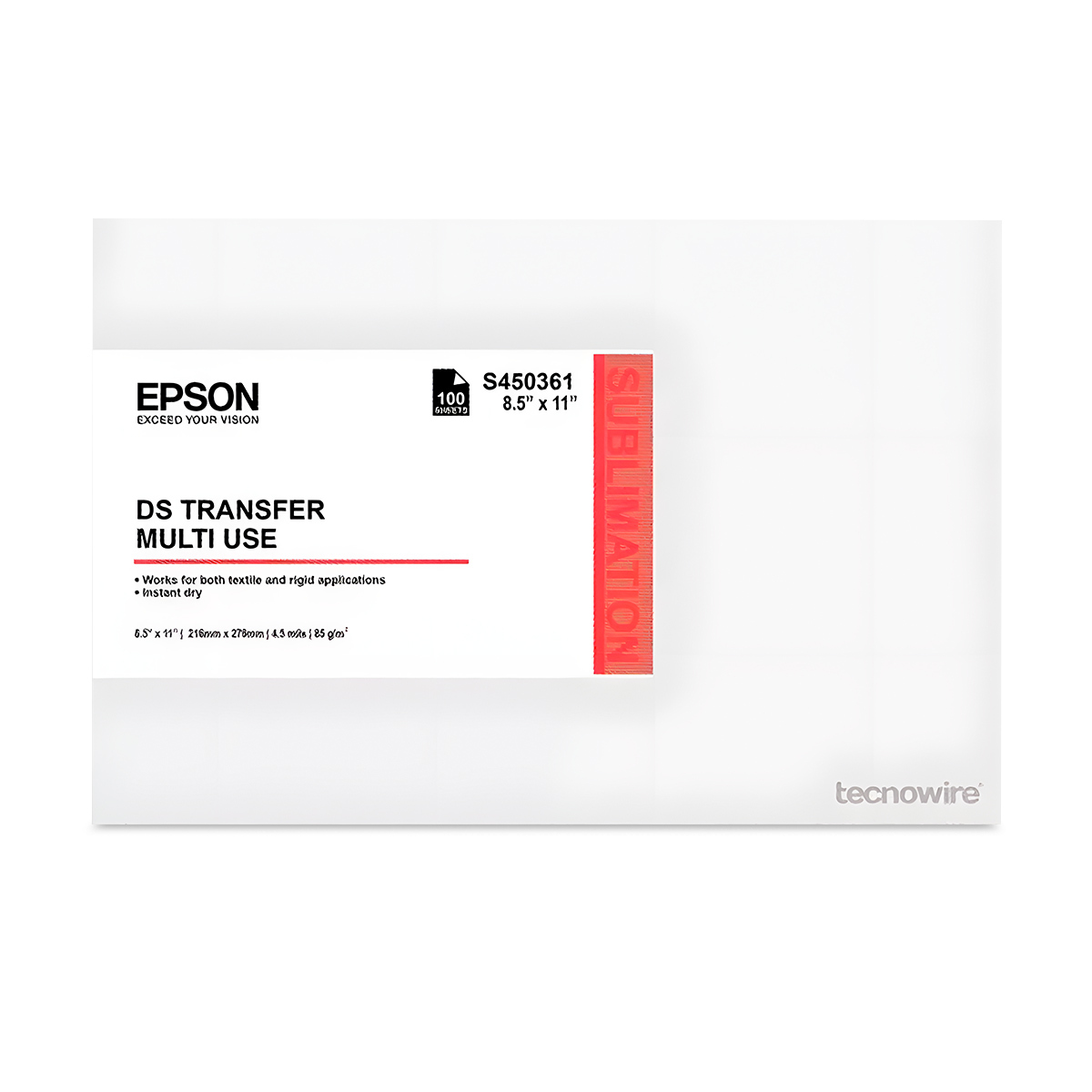 PAPEL EPSON SUBLIMACION 8.5X11 PULGADAS