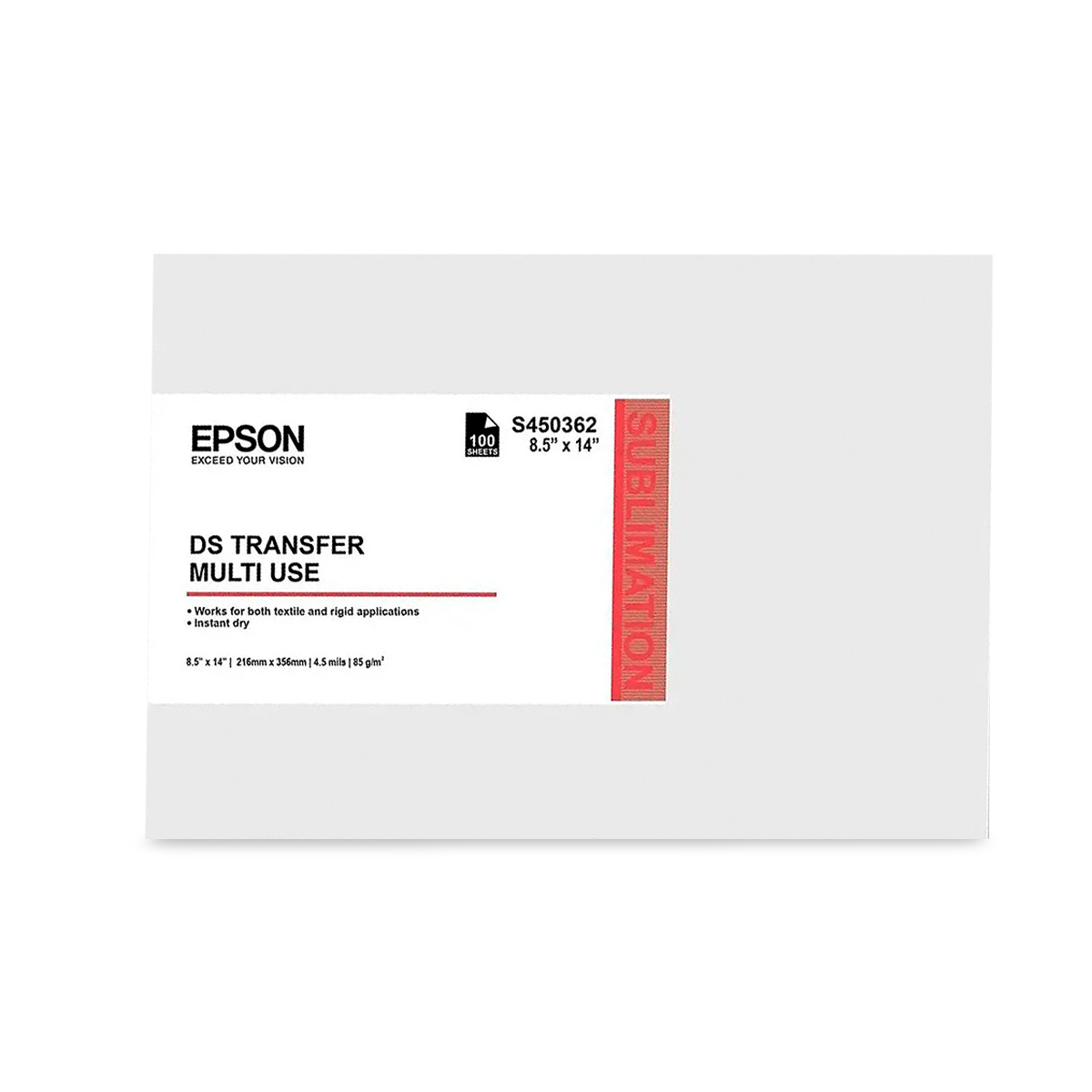PAPEL EPSON SUBLIMACION 8.5X14 PULGADAS