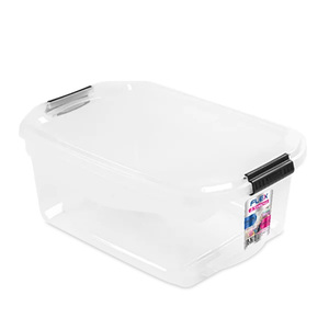 Caja Click transparente con tapa 28 litros - Guateplast Guatemala