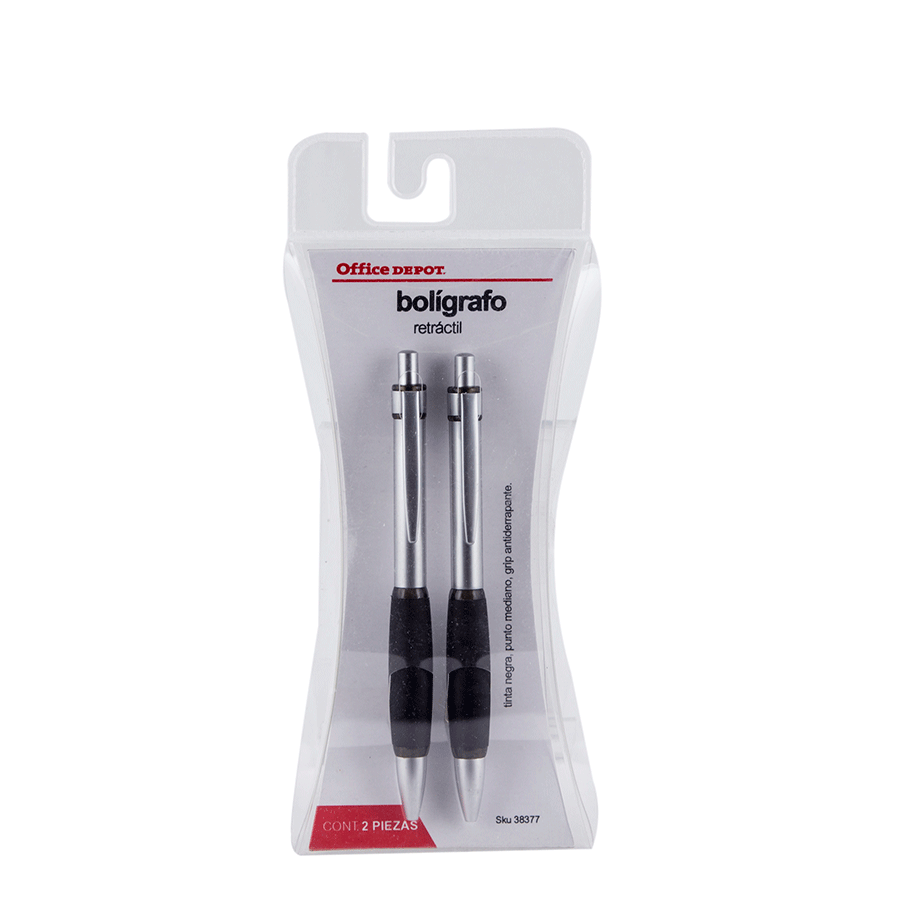 BOLIGRAFO OFFICE DEPOT (RETRACTIL/METALICO/NEGRO)