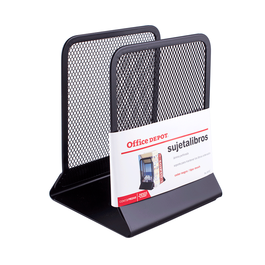SUJETA LIBROS NEGRO METRO MESH