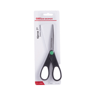 TIJERA 7  DE OFICINA PLASTICO NEGRO ACERO OFFICE DEPOT TIJERA 7  DE OFICINA PLASTICO NEGRO ACERO OFFICE DEPOT