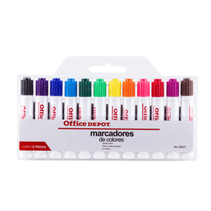 MARCADORES BASE AGUA DE COLORES OFFICE DEPOT