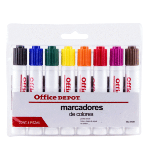 MARCADORES BASE AGUA DE COLORES OFFICE DEPOT