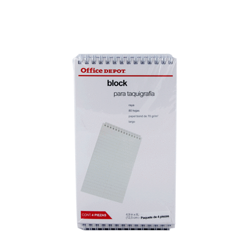 BLOCK TAQUIGRAFIA LARGO 80 HJS PAQ/4  OFFICE DEPOT VALUE