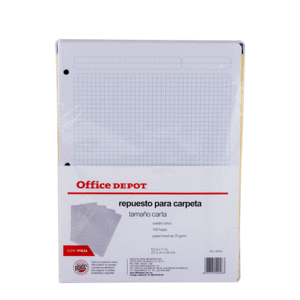 HOJAS DE REPUESTO OFFICE DEPOT (CARTA 100 HOJAS)