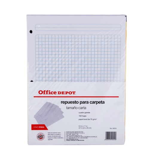 REPUESTO DE HOJAS T/CARTA 100 HJS C7 OFFICE DEPOT VALUE
