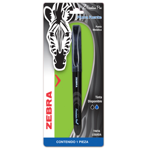 PLUMA FUENTE ZEBRA DESECHABLE PUNTA METALICA Z- NEGRO 1U PLUMA FUENTE ZEBRA DESECHABLE PUNTA METALICA Z- NEGRO 1U