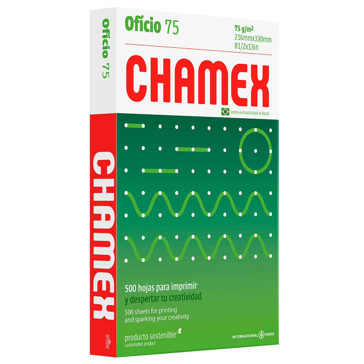 PAPEL CHAMEX (OFICIO RESMA 500 HOJAS 75 GRAMOS)