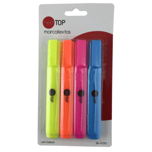 MARCATEXTOS PUNTA CINCEL COLORES SURTIDOS B/4 FORAY MARCATEXTOS PUNTA CINCEL COLORES SURTIDOS B/4 FORAY