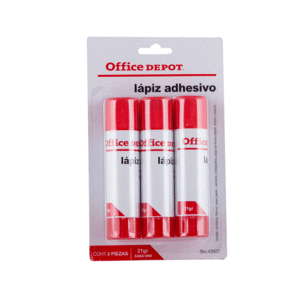 LAPIZ ADHESIVO OFFICE DEPOT (PAQUETE CON 3 PIEZAS)