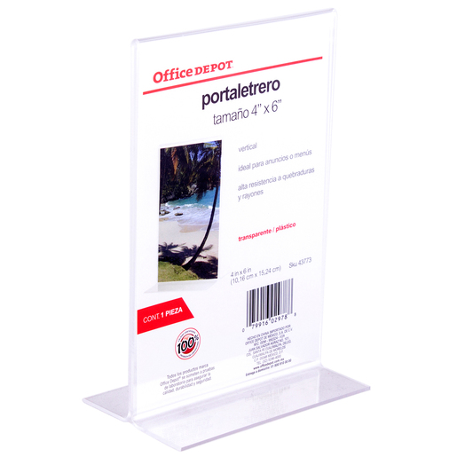 PORTA LETRERO OFFICE DEPOT 4 X 6