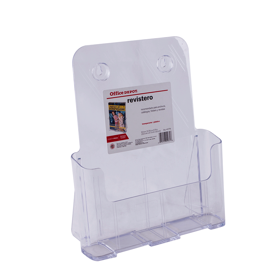 PORTA REVISTAS SENCILLO ACRILICO 9.25 W X 10.75 H X 3.75 D