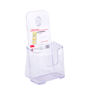 PORTA FOLLETOS SENCILLO ACRILICO 4.375 W X 7.75 H X 3.25 D PORTA FOLLETOS SENCILLO ACRILICO 4.375 W X 7.75 H X 3.25 D