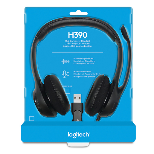 Logityech AUDIFONOS LOGITECH TIPO DIADEMA OFICINA H390 981-000014 | Office Depot ...