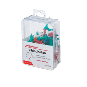 CHINCHETAS OFFICE DEPOT (COLORES SURTIDOS) CHINCHETAS OFFICE DEPOT (COLORES SURTIDOS)