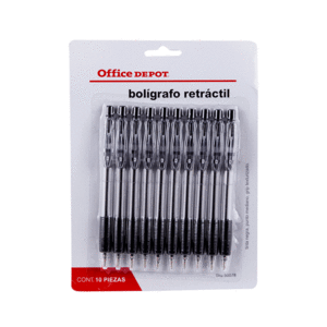 BOLIGRAFO RETRACTIL C/GRIP TEXTURIZADO TINTA NEGRA B/10 BOLIGRAFO RETRACTIL C/GRIP TEXTURIZADO TINTA NEGRA B/10