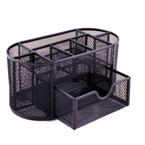 ORGANIZADOR OVALADO MESH P/ESCRITORIO COLOR NEGRO ORGANIZADOR OVALADO MESH P/ESCRITORIO COLOR NEGRO