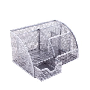 ORGANIZADOR RECTANGULO MESH P/ESCRITORIO COLOR PLATA ORGANIZADOR RECTANGULO MESH P/ESCRITORIO COLOR PLATA