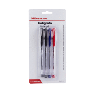 BOLIGRAFO OFFICE DEPOT (GEL/BALLPOINT 0.6MM/4 PZS)