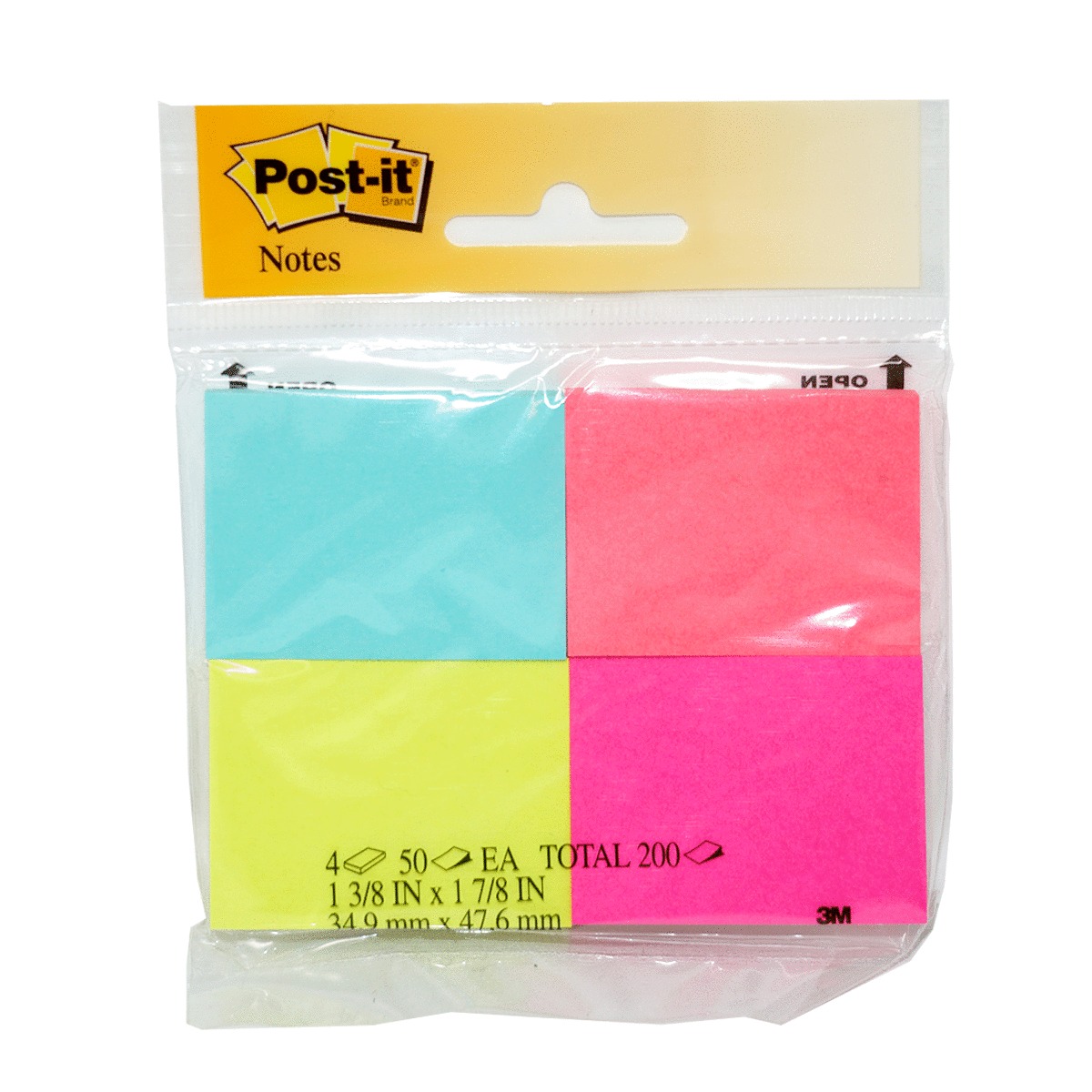 POST-IT 3M (1.5 X 2 PULGADAS, COLORES)