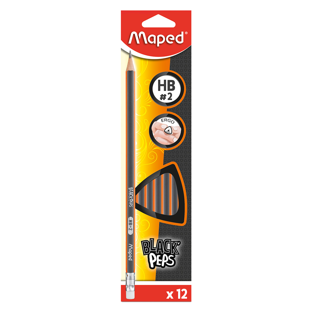 LAPIZ GRAFITO CAJA X12 BLACK PEPS