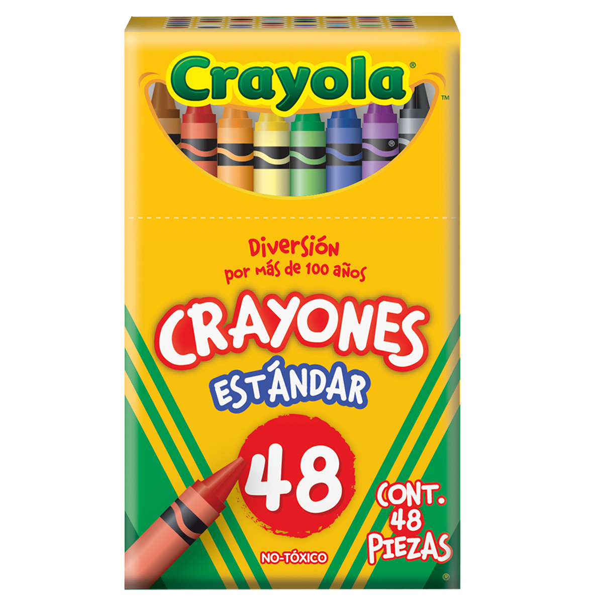CAJA DE CRAYONES CRAYOLA (DE CERA, 48 COLORES)