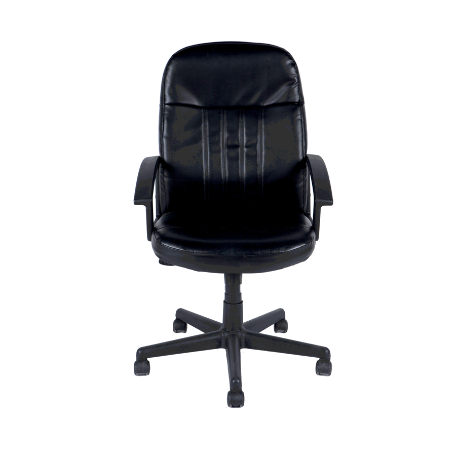 SILLA EJECUTIVA DE PU COLOR NEGRO CON BRAZOS SKY CHAIRS