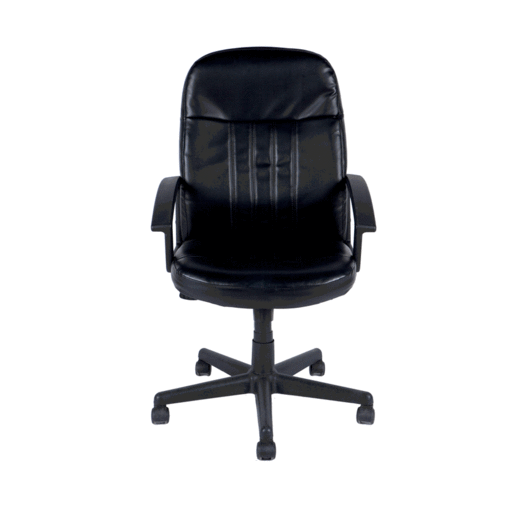 SILLA EJECUTIVA DE PU COLOR NEGRO CON BRAZOS SKY CHAIRS