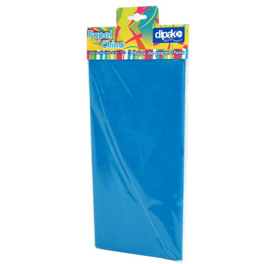 PAPEL DE CHINA DIPAK 3 HOJAS AZUL