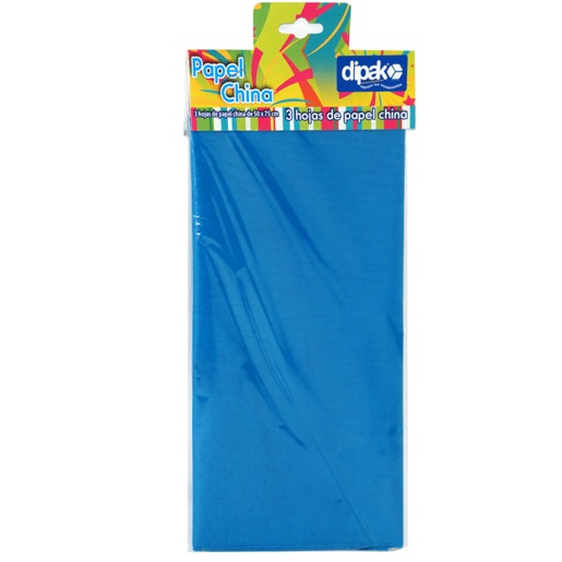 PAPEL DE CHINA DIPAK 3 HOJAS AZUL