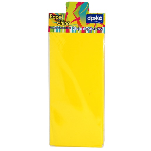 PAPEL DE CHINA DIPAK 3 HOJAS AMARILLO