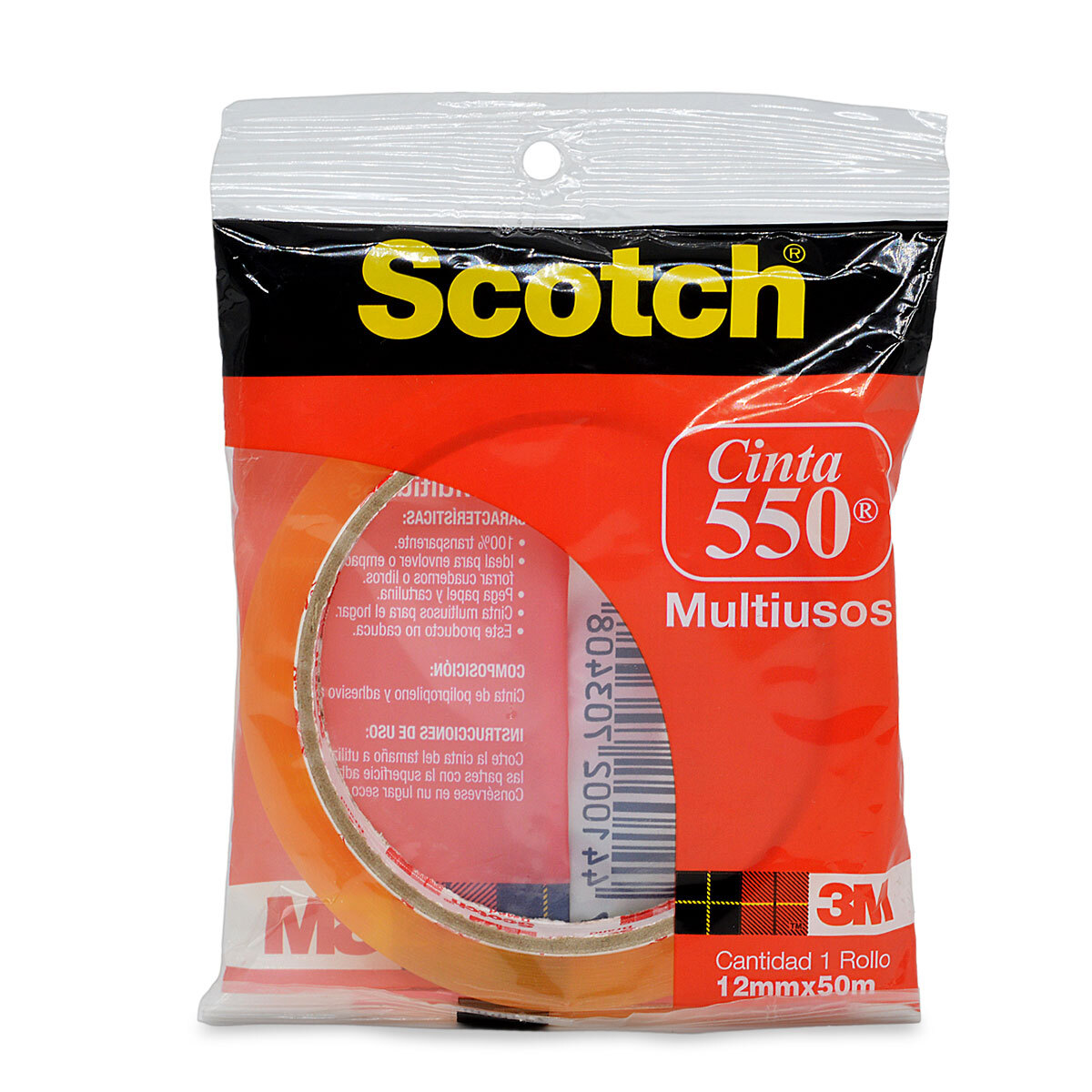 SCOTCH CINTA ADHESIVA USO GENERAL 550, 12MM X 50M