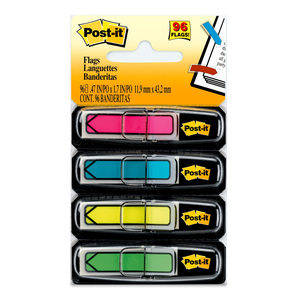 POST-IT BANDERITAS ADHESIVAS FLECHA NEÓN, 4 PADS POST-IT BANDERITAS ADHESIVAS FLECHA NEÓN, 4 PADS