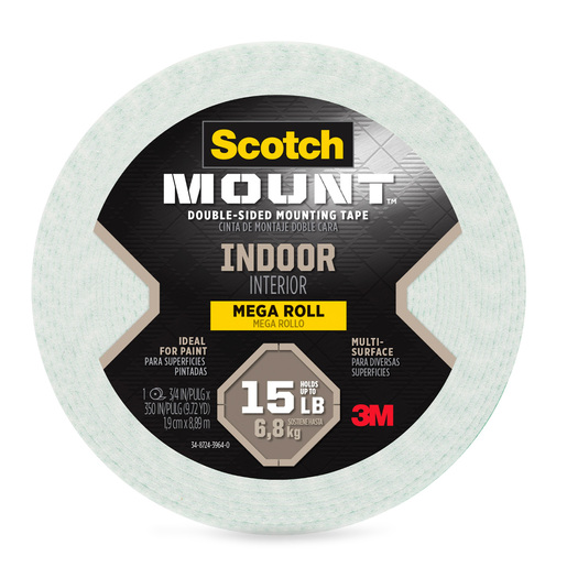 CINTA SCOTCH-MOUNT DOBLE CARA INTERIOR 19MM X 8.9M