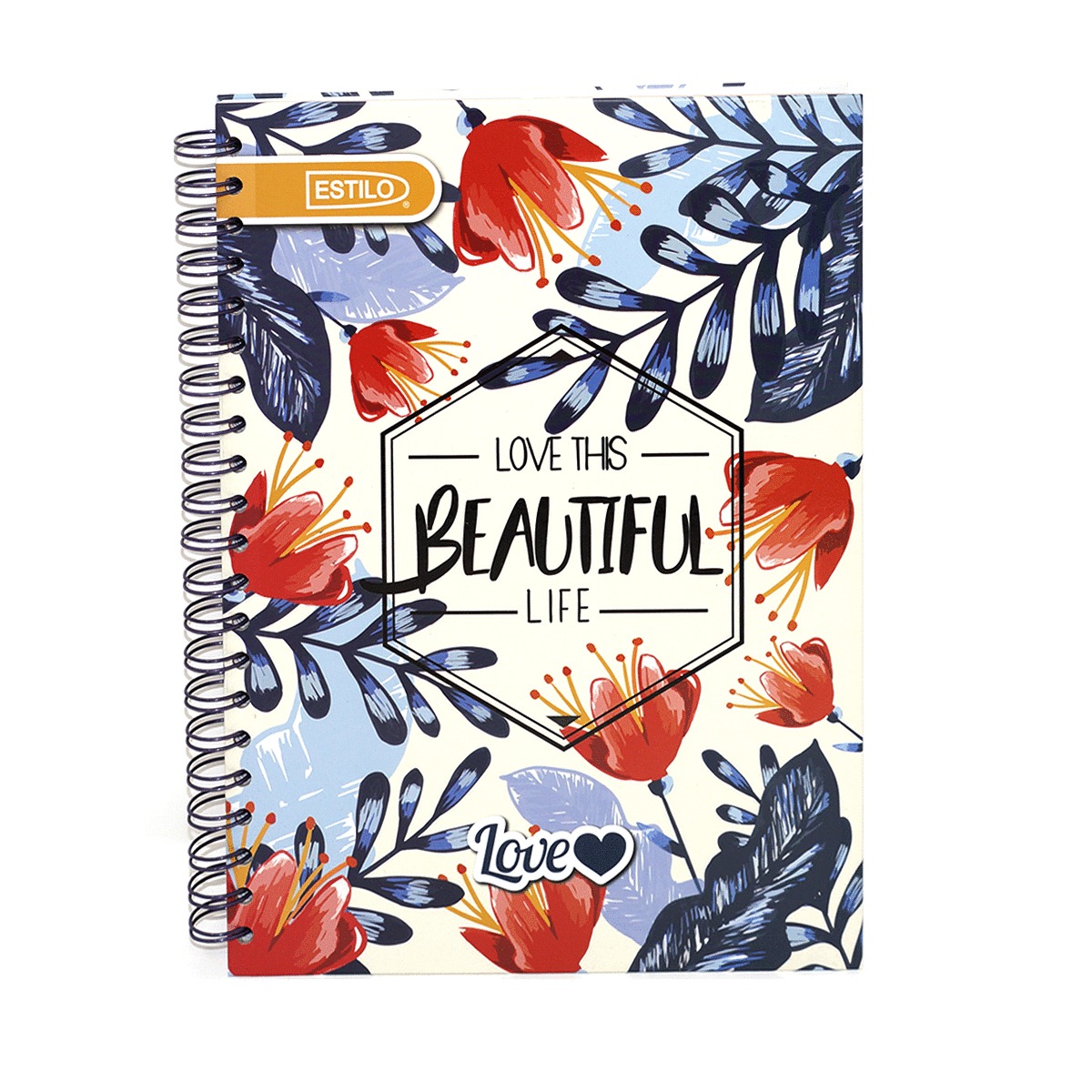 CUADERNO ESTILO UNIVERSITARIO 100 HOJAS LOVE PASTA