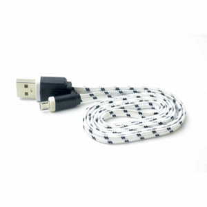 CABLE USB SPECTRA MICRO (1 METRO, BLANCO, PLANO)