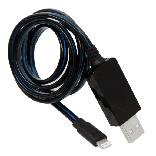 CABLE USB SPECTRA LIGHTNING (BLANCO CON LUZ LED)