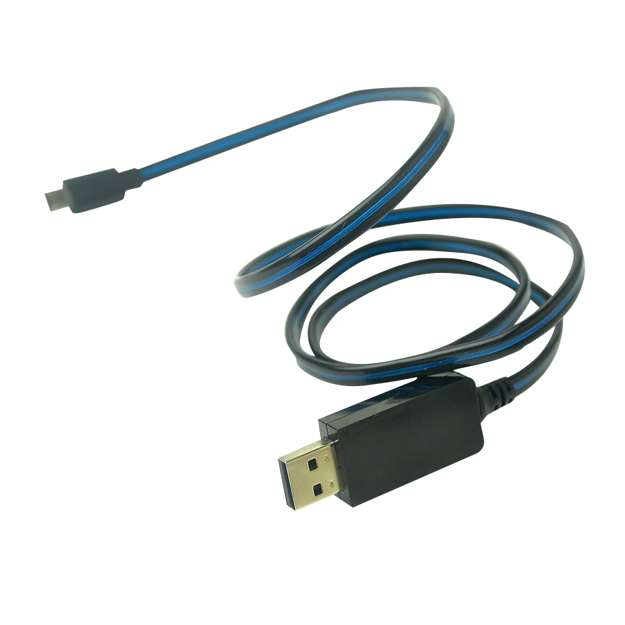CABLE USB SPECTRA MICRO (BLANCO LUZ LED)