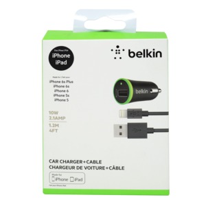 CARGADOR DE CARRO BELKIN (LIGHTHING A USB 2.1 AMP) CARGADOR DE CARRO BELKIN (LIGHTHING A USB 2.1 AMP)