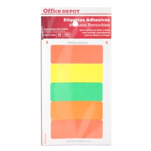 ETIQUETAS RECTANGULARES C/100 FLUO ETIQUETAS RECTANGULARES C/100 FLUO
