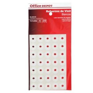 ETIQUETA OFFICE DEPOT ADHESIVA DE REFUERZO, BLANCO