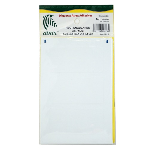 ETIQUETA RECTANG. 2.5X7.6 BCA