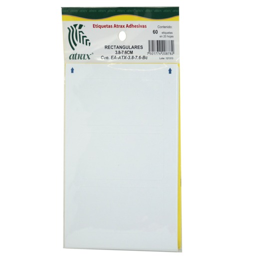 ETIQUETA RECTANG. 2.5X7.6 BCA