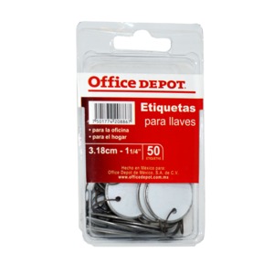 ETIQUETA OFFICE DEPOT CIRCULAR,PARA LLAVES,50 PZAS