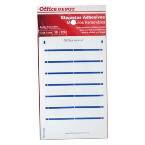 ETIQUETA OFFICE DEPOT ADHESIVA (RECTANGULAR, AZUL)