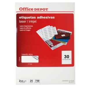 ETIQUETA OFFICE DEPOT ADHESIVA (3000 UNIDADES) ETIQUETA OFFICE DEPOT ADHESIVA (3000 UNIDADES)
