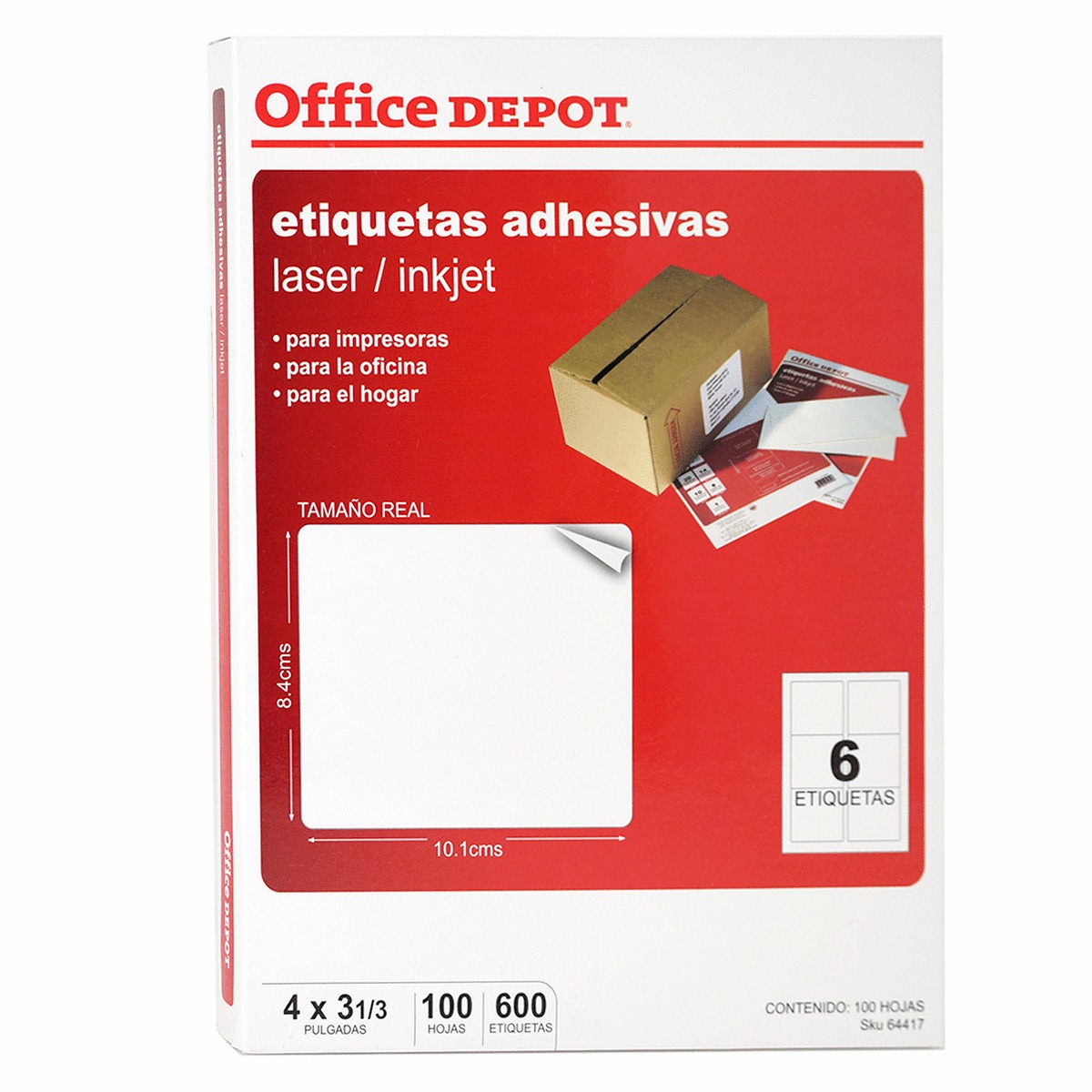 ETIQUETA OFFICE DEPOT ADHESIVA (600 UNIDADES) | Office Depot Guatemala